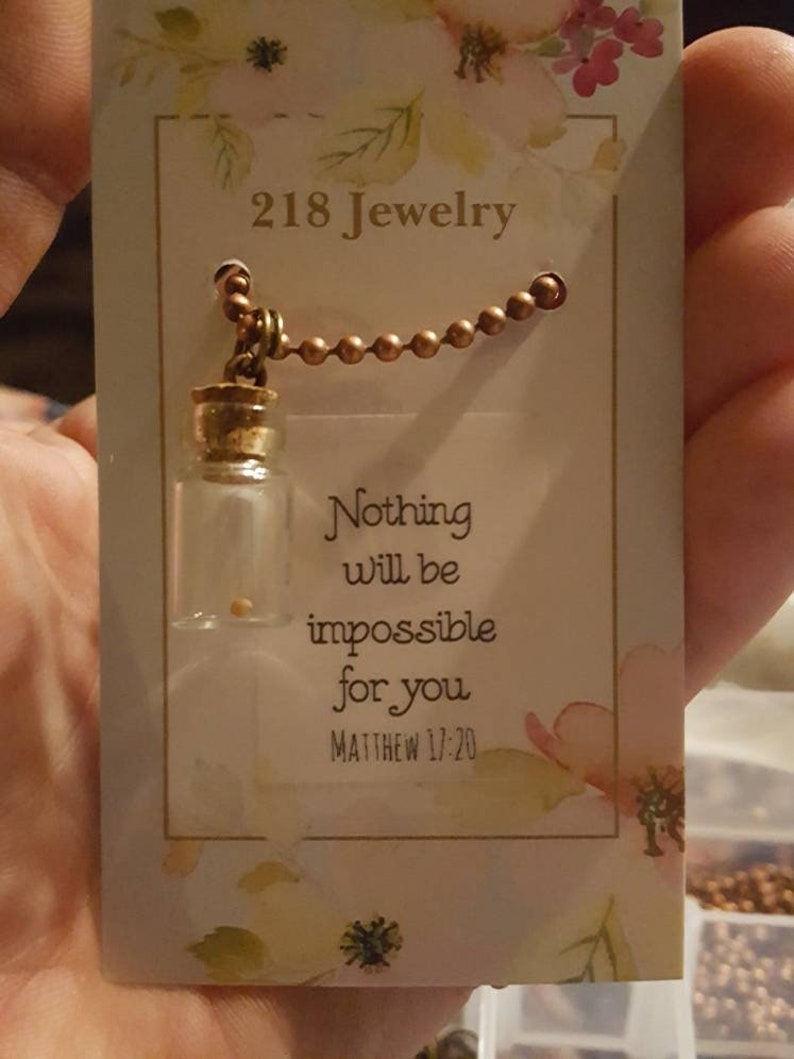 Mustard Seed Necklace Etsy