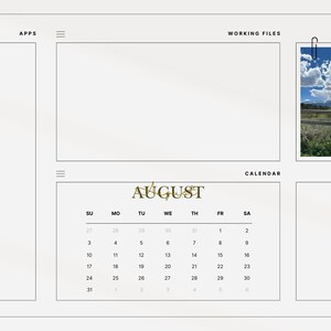 Minimalist Desktop Calendar Wallpaper - Digital Download - Etsy