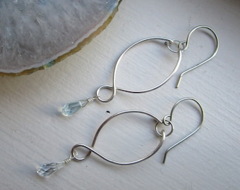 Aquamarine Earrings, Aquamarine Dangle Earrings, March Birthstone Earrings