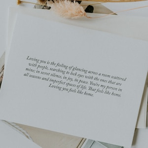 Love Letterpress Grußkarte, Freund, Für Sie, Für Ihn, Bester Freund, Freund, Freundin, Ehemann, Ehefrau, Partner, innen blanko