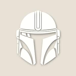 Mandalorian Helmet Decal Sticker - High Quality Vinyl