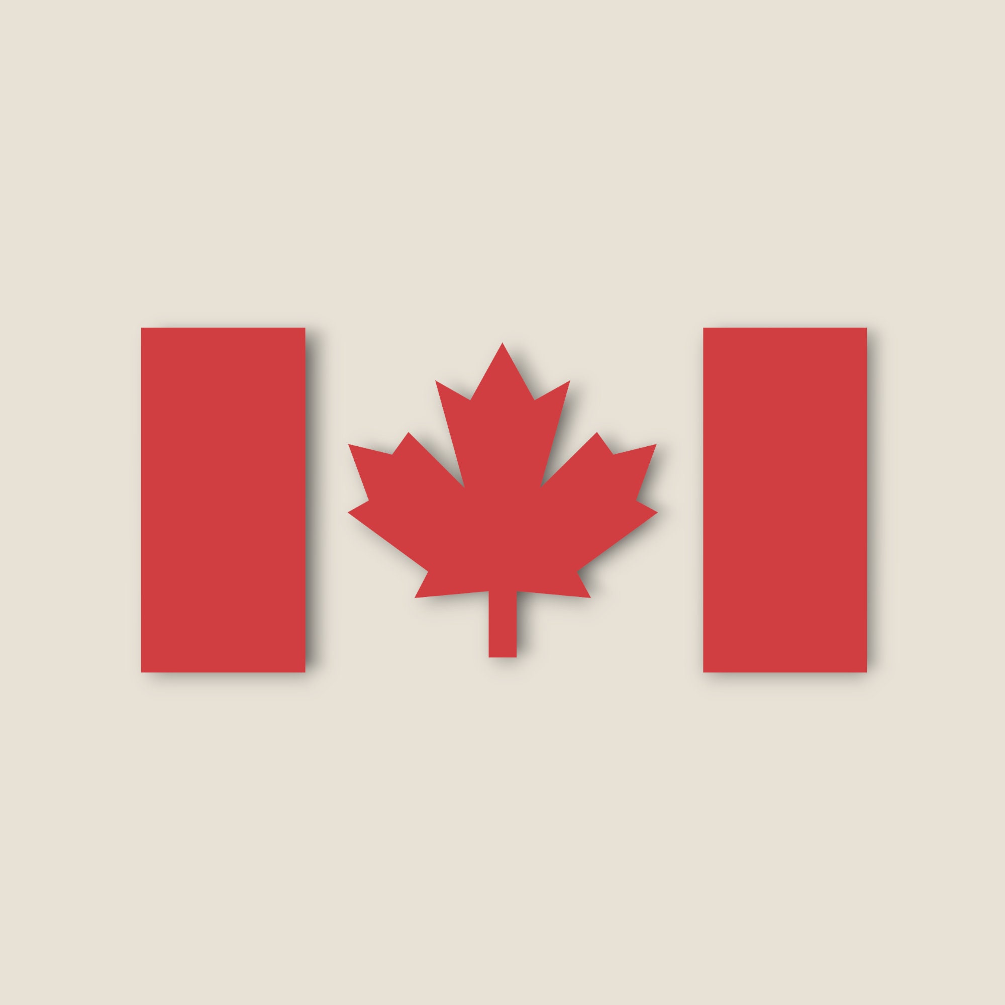 Canada Flag Die-cut Vinyl Decal Sticker, 6x3 Inch or Mini 1 Inch (8 ...