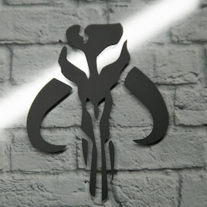Mandalorian Mythosaur Skull Decal Sticker - Unleash the Mandalorian Spirit