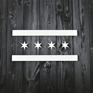 2 Pack - Chicago Flag Premium Die-Cut Vinyl Decal Sticker for Auto, Boats, Walls, Laptop and More