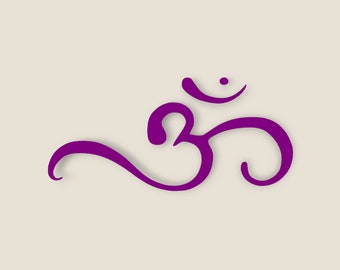Calcomanía personalizada con símbolo de ohmios: calcomanía de vinilo con geometría sagrada: calcomanía para yoga, meditación, auto y computadora portátil: regalo espiritual único