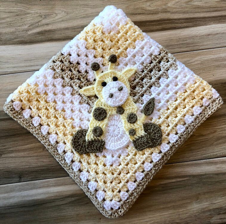 Giraffe Baby Lovey Blanket Free Crochet Patterns E93