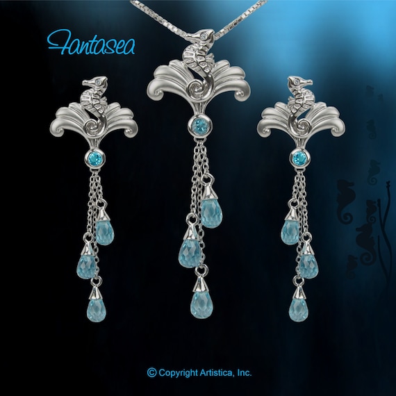 Ocean Blue Seahorse Necklace Ocean Blue Seahorse Necklace