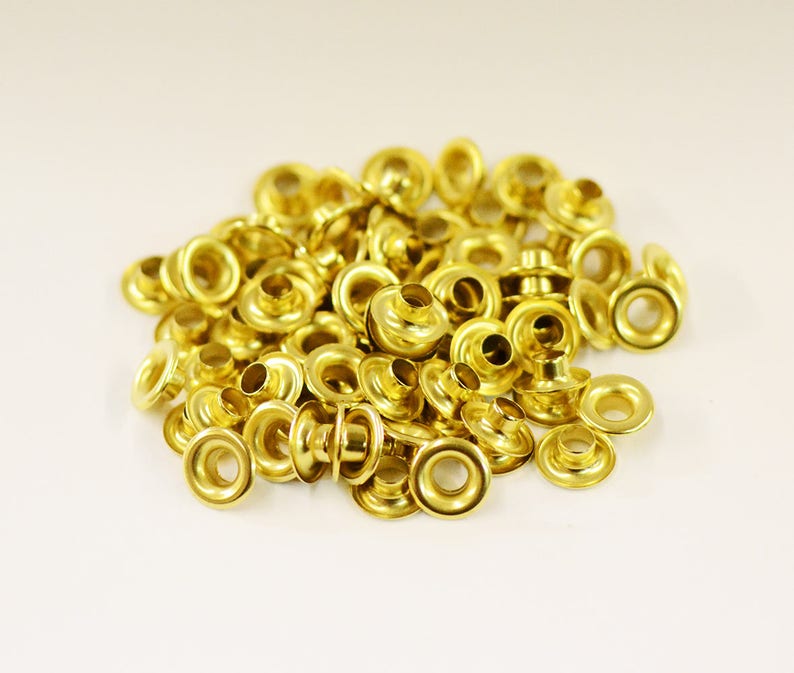 Size 00 Gold Corset Grommets Pack of 48 Etsy