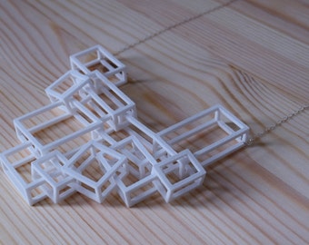 Tangle I Necklace - Geometric Statement Jewelry - 3D Printed