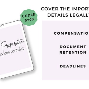 Paquete de plantillas de contrato comercial de preparación de impuestos / Formularios legales de preparación de impuestos / Descarga instantánea de preparación de impuestos / Plantilla legal