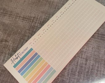 Handmade Desk Habit Tracker – 4&quot; x 11&quot; Notepad (30 Sheets)