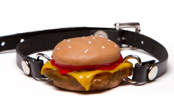 Silencing Slider Cheeseburger Ball Gag Etsy