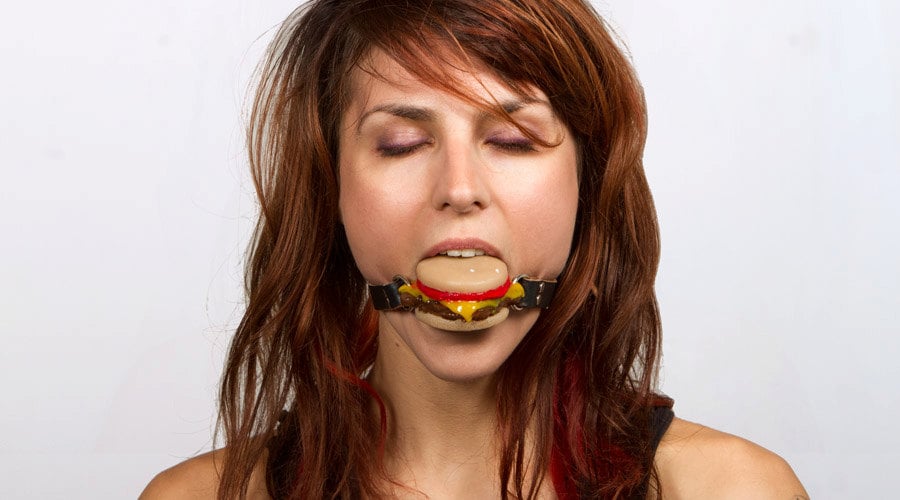 Silencing Slider Cheeseburger Ball Gag Etsy