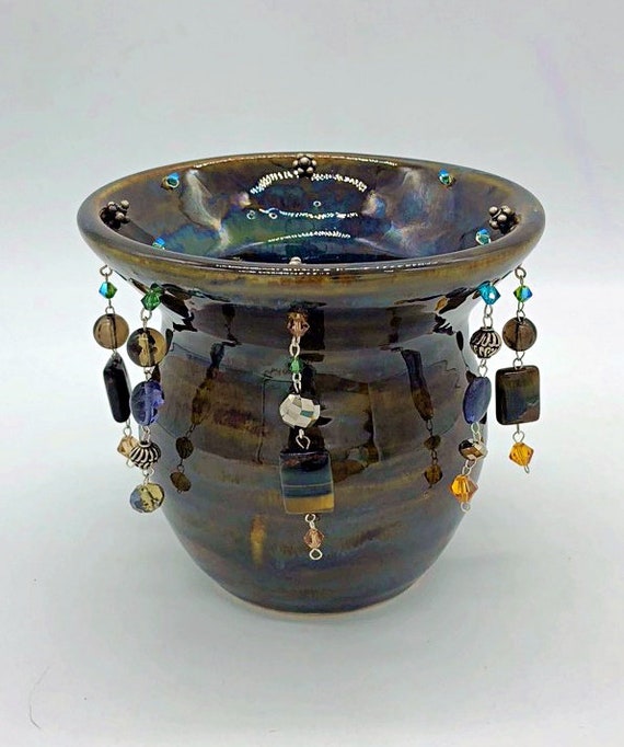 Unique Decorative Offering Bowl Clear Quartz Point In Center Etsy