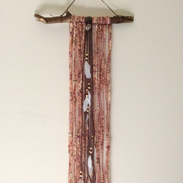 Long Bohemian Feather Wall Hanging