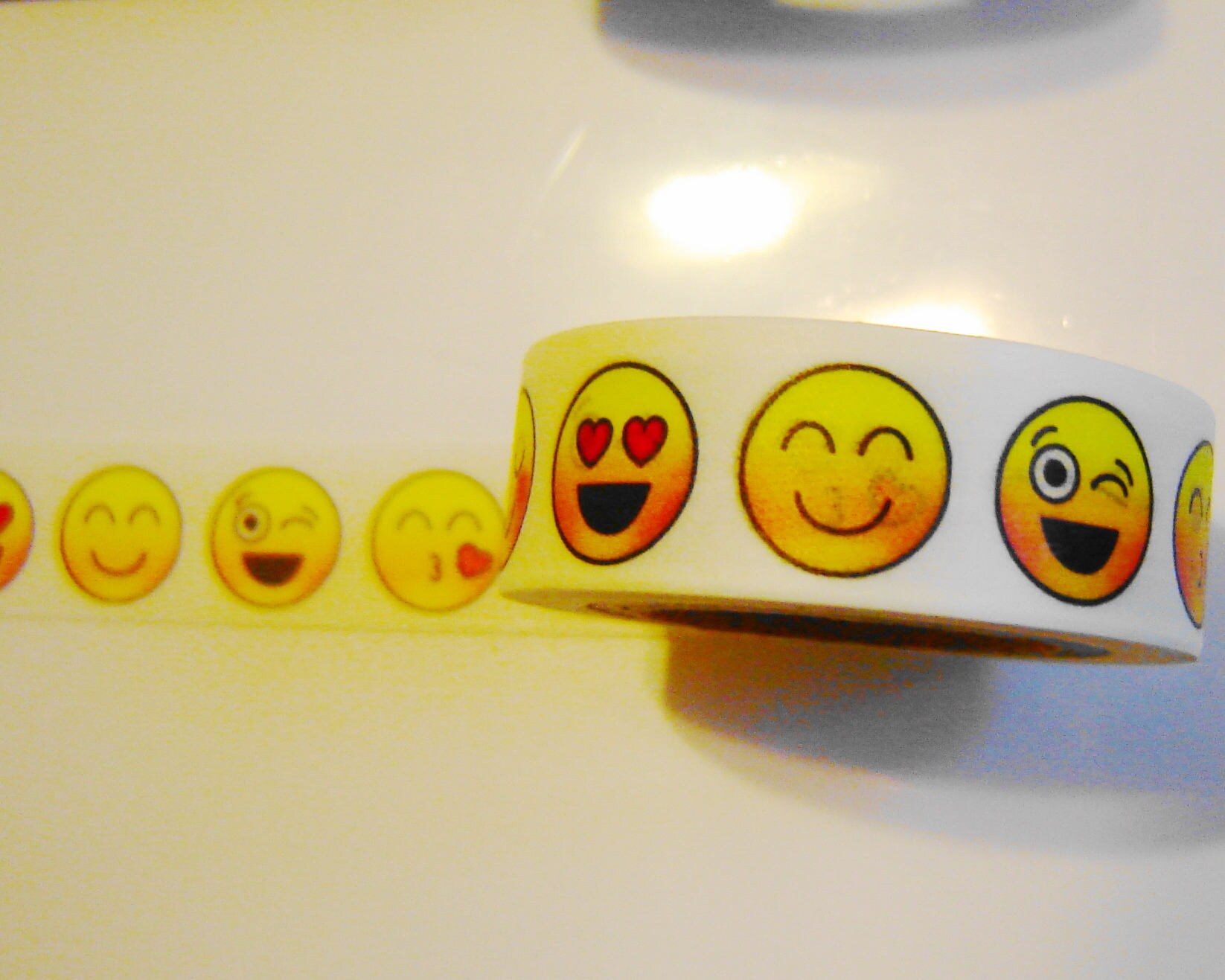 Sample 12 to 36 inches of Washi Tape EMOJI Approx. 5/8 Etsy
