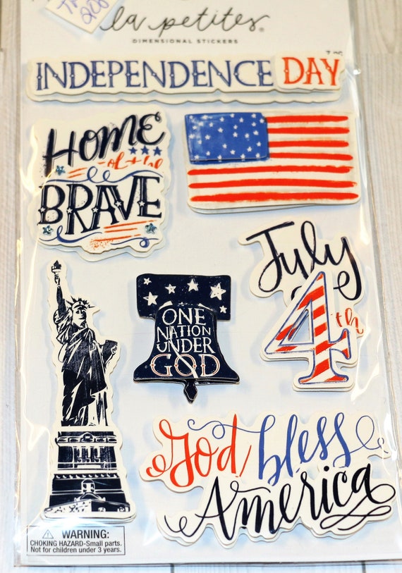 INDEPENDENCE DAY, La Petites 3D Stickers, Dimensional Set