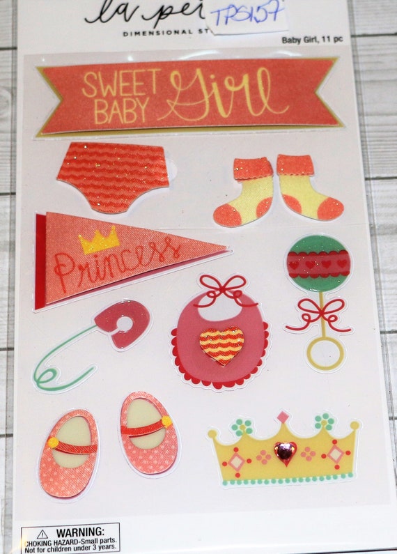 Baby Girl 3D Scrapbooking Stickers