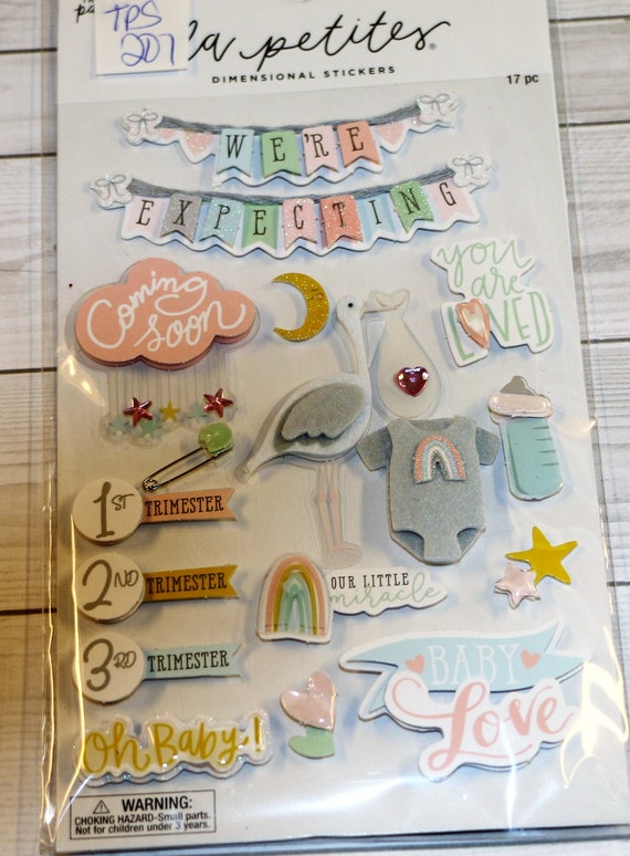 We're Expecting, Coming Soon, Baby, Stork, La Petites 3D Stickers