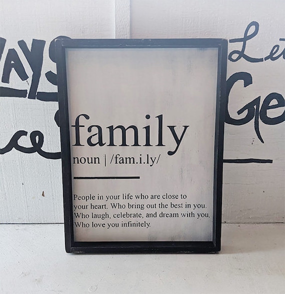 farmhouse style dictionary Wood sign for home home decor rustic FAMILY