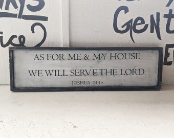 JOSHUA 24:15 wood sign | As for me and my house we will serve the Lord | SCRIPTURE home decor | FAITH based wall art | housewarming gift