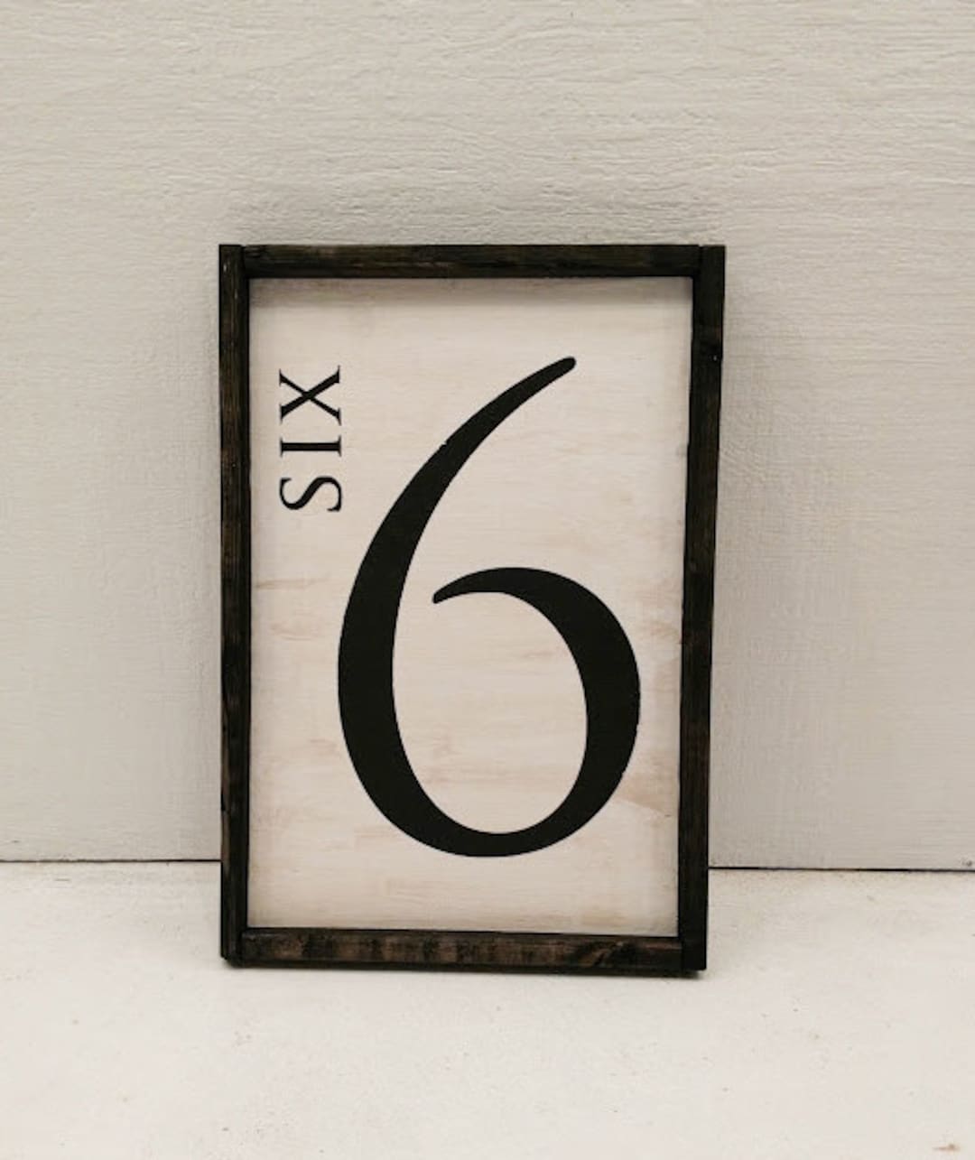 WOOD NUMBER SIGN | Vintage Number Sign | Family Number Sign | Framed ...