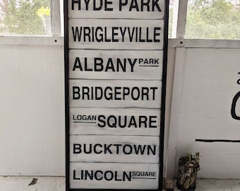 CHICAGO SUBWAY WOOD sign | Hyde Park | Wrigleyville | Lincoln Square | Logan Square | Chitown | cta | wood sign | City of Chicago