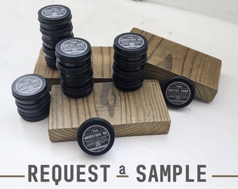 REQUEST a SAMPLE candle | Woodstock '69 | Patchouli | Coffee Shop | Fresh coffee and Chai Tea