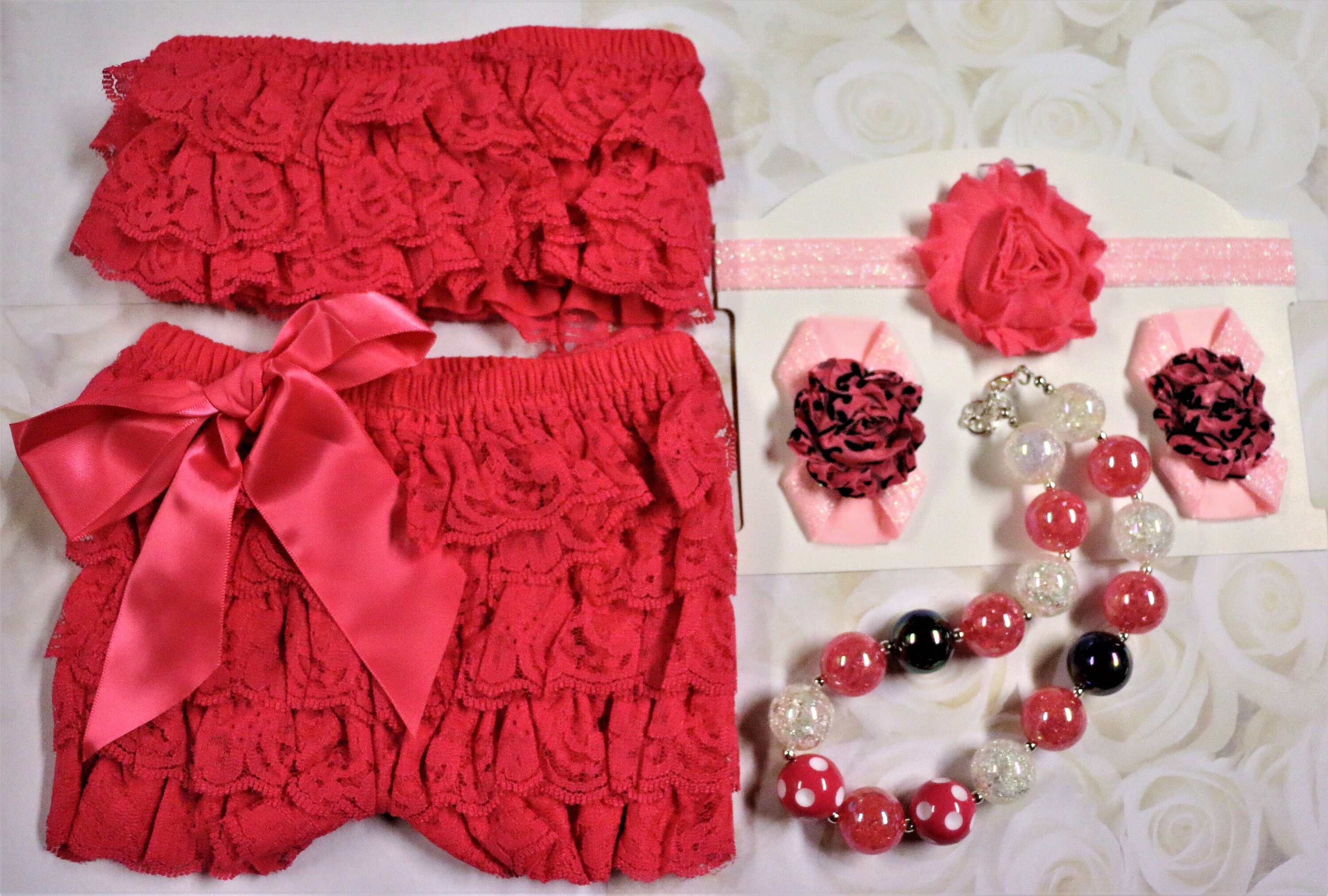 Baby Girl Lace Romper Set 24 Pc. Set 39 Months Only HOT Etsy