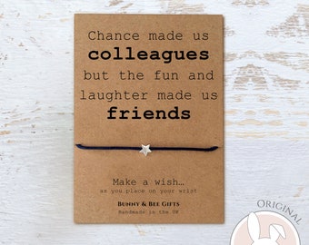 Chance Made Us Colleague But Laughter And Fun Made Us Friends, Leaving Work Card,  Friend Birthday Gifts,Staff Members Presents, Best Boss