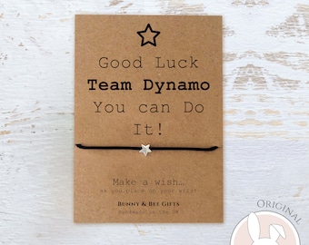 YOUTH TEAM GIFTS, School Girls Football Team Gift,Good Luck,Running Club,Athletic Training, Wish Bracelet, Competition, Personalised Cards.