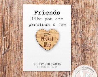 FRIENDS BIRTHDAY GIFT, Pocket Hug Gifts, Positive Cards For Friend, Thinking Of You,Cheer Up Present, Sending Love Card,