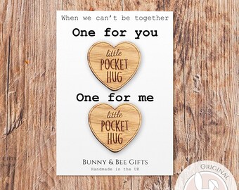 ONE FOR YOU One For Me Gift, Sending Love Card, Pocket Hug Gifts, Travel Present, Thinking Of You, Leaving Present, Best Friend, Friendship