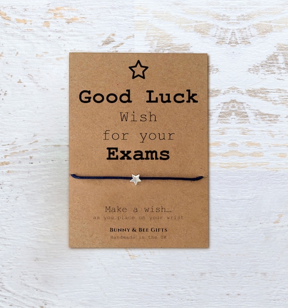 Exam Good Luck Card, Wish Bracelet,  Exams, Best Of Luck Cards For Friend, Exam Gift For Daughter, Niece Sending Lots Of Luck, Lucky Charm,