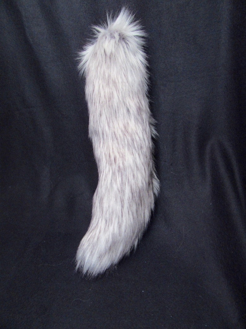 Arctic Wolf Fox Tail/17 Gray/White Clip or Elastic | Etsy