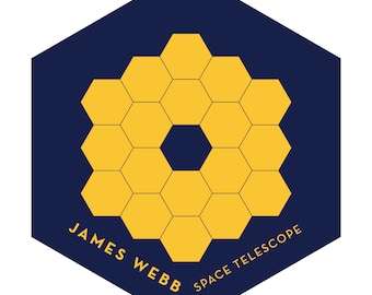 James Webb Space Telescope Yellow Mirror vinyl sticker