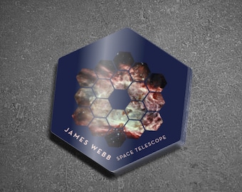 James Webb Space Telescope Launch Homage 2021 Mirror vinyl sticker