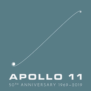 Adesivos de vinil vintage verde da trajetória do 50º aniversário da Apollo 11
