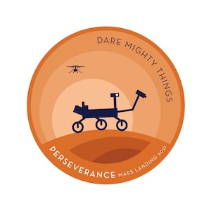 Mars Perseverance Silhouette Day, autocollants en vinyle