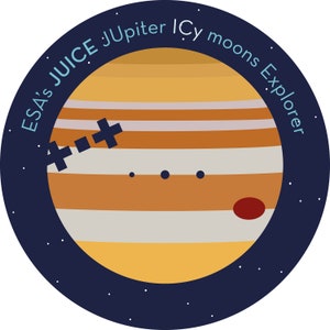 Adesivo JUICE Jupiter ICy Moons Explorer, adesivo de vinil, missão espacial reinventada "patch"