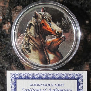 Lisa Parker Series APACHE 1 Troy oz Colorized Silver Round COA #276/750*RARE*  *750 Limited Mintage*
