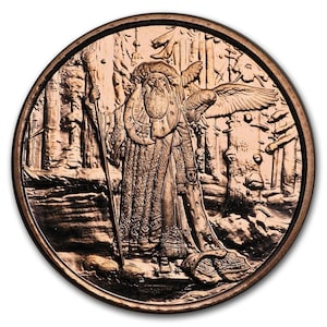 Celtic Lore - Merlin - 1oz .999 BU copper round