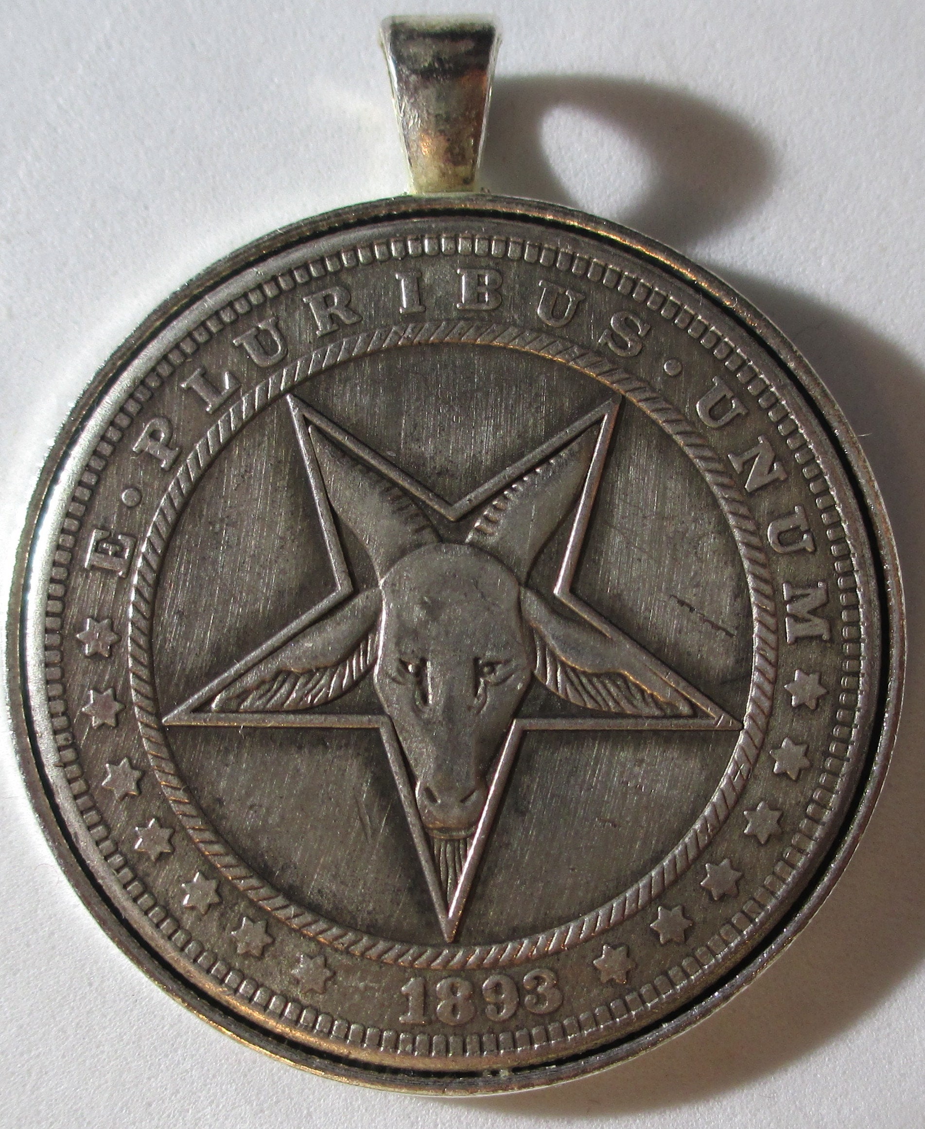 HOBO NICKEL 5 Pointed Star Pentagram Lucifer Satan Devil Novelty Coin ...