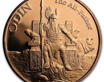 Norse Gods Series Odin - Valkyrie 1 oz .999 Copper BU Round