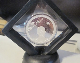OBSCURE, ECHOES of the UNIVERSE, 1 oz Silver Round, New, Proof-like- Framed with a Stand