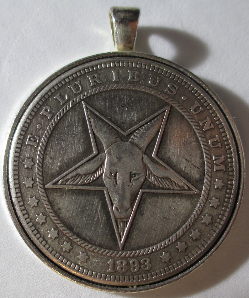 HOBO NICKEL 5 Pointed Star Pentagram Lucifer Satan Devil Novelty Coin ...