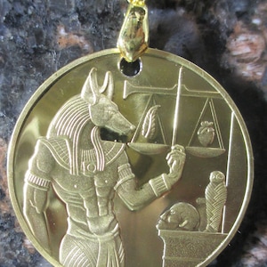 NEW Gold Anubis Egyptian God Coin/Pendant