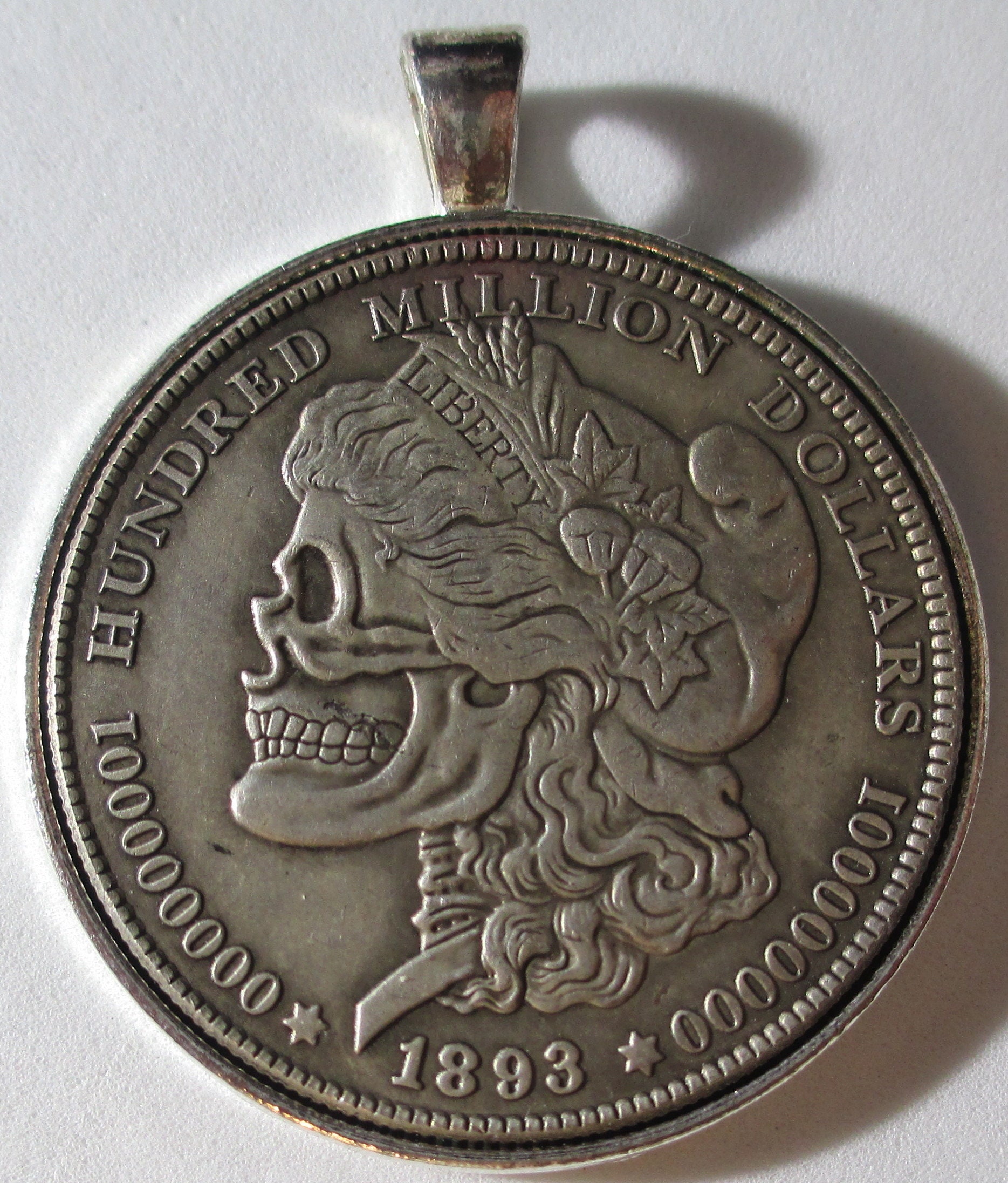1893 モルガン ダラー ホーボー スカル コイン ペンダント - Etsy 日本