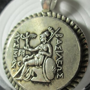 Ancient Greek coin pendant of Thrace, Tetradrachm of Lysimachos -High Relief coin