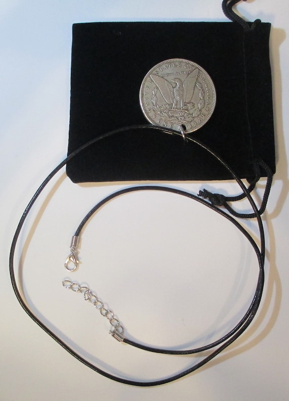 Hobo 1879 Morgan Dollar Templar Knight Crusade Casted Coin 24 inches Leather Chord Necklace